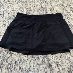 Black LuluLemon Pace Rival Mid-Rise Skirt